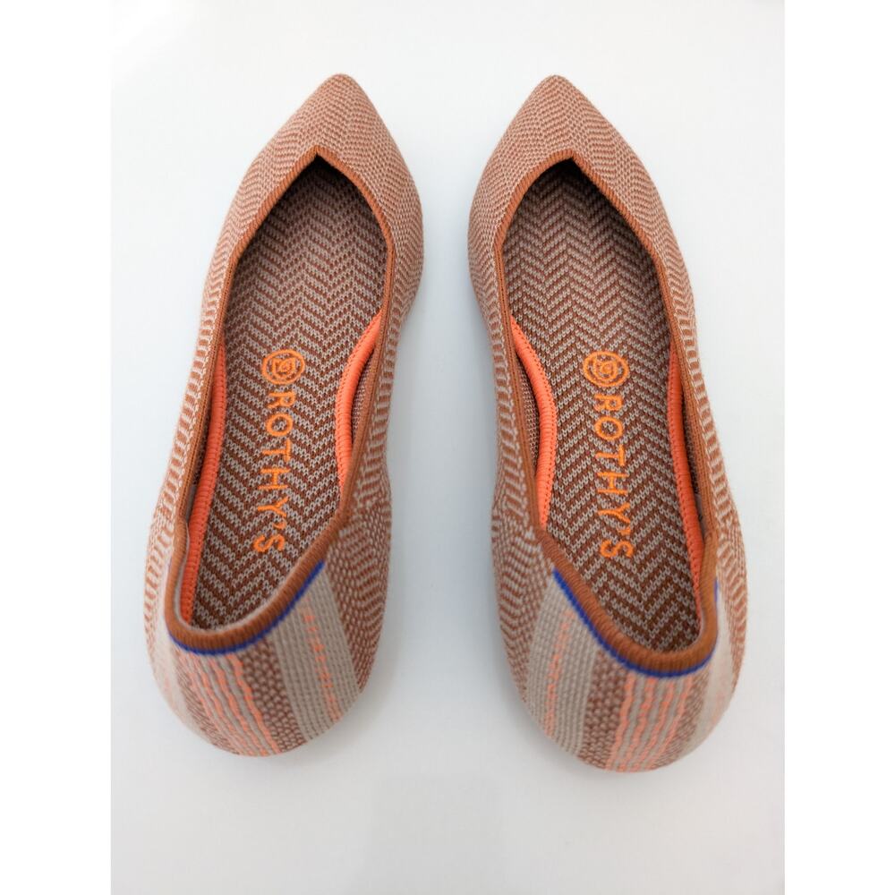 Limited Edition Rothy's The Point - Camel Herringbone Knit Wool (8.5) Retired - Picture 4 of 10